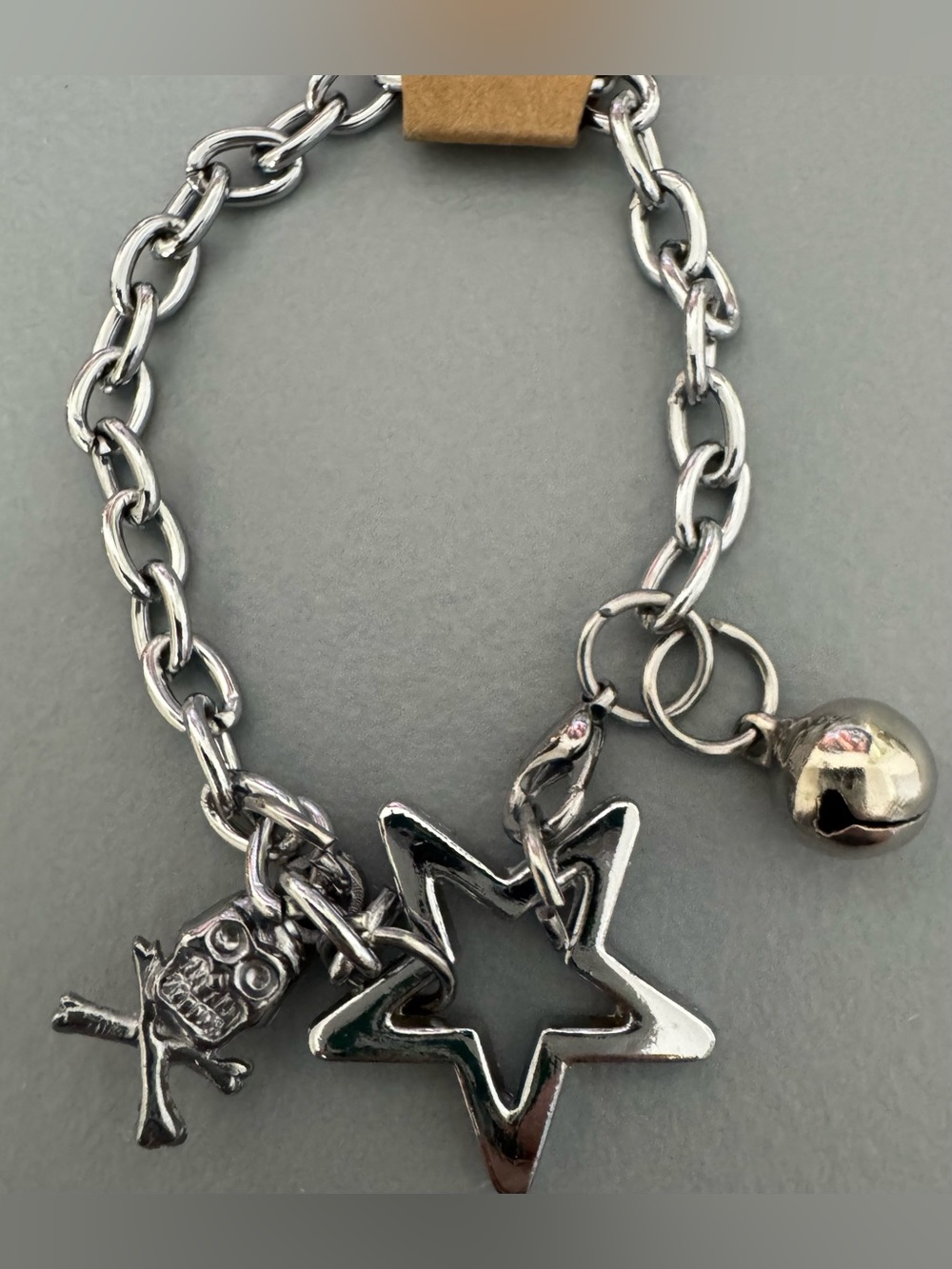 Silver Star & Skull Charm Bracelet - Women Jewelry